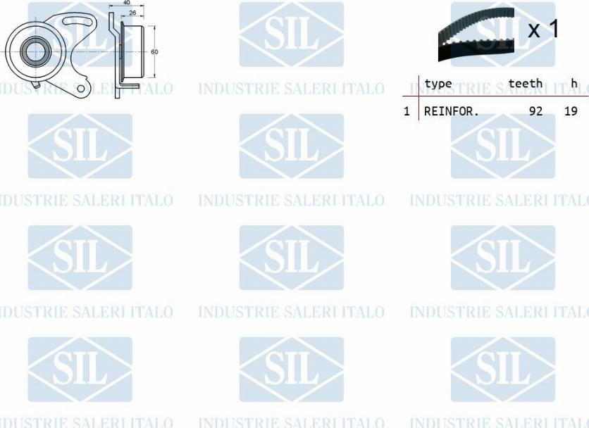 Saleri SIL TK1167 - Timing Belt Set autospares.lv