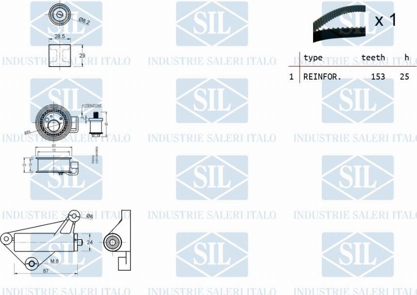 Saleri SIL TK1106 - Timing Belt Set autospares.lv