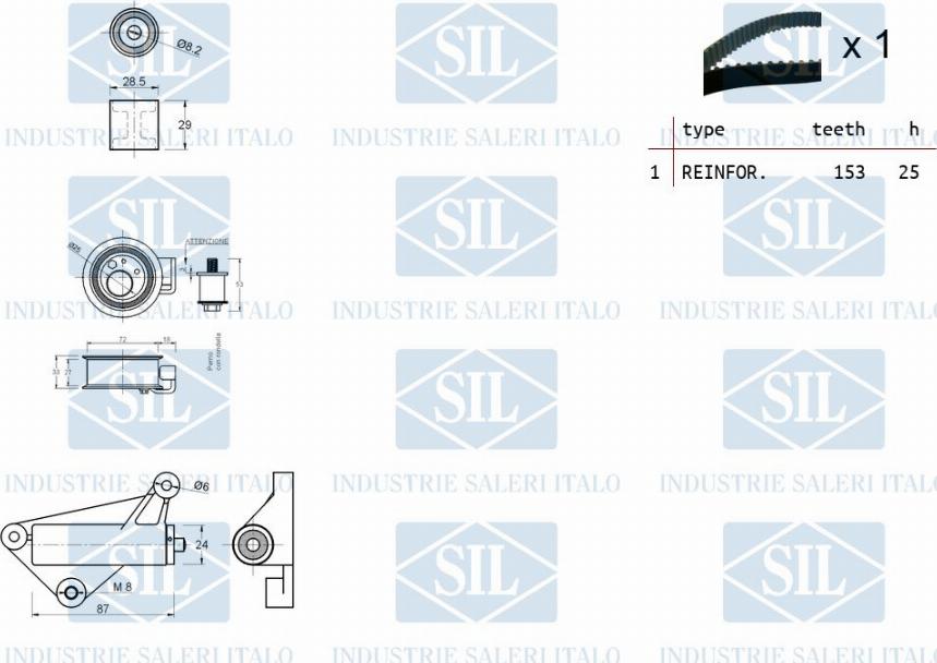 Saleri SIL TK1108 - Timing Belt Set autospares.lv