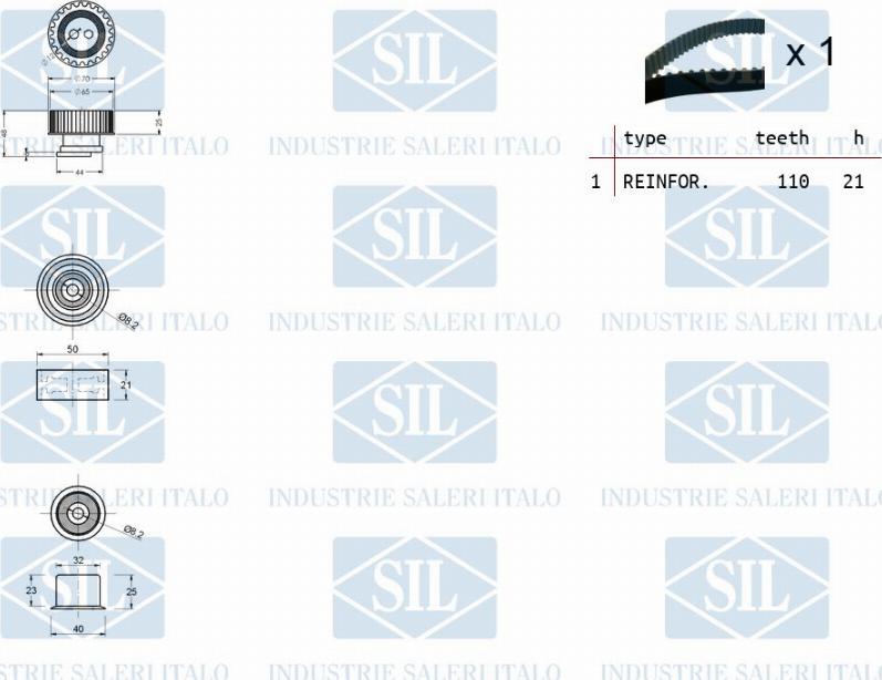 Saleri SIL TK1130 - Timing Belt Set autospares.lv