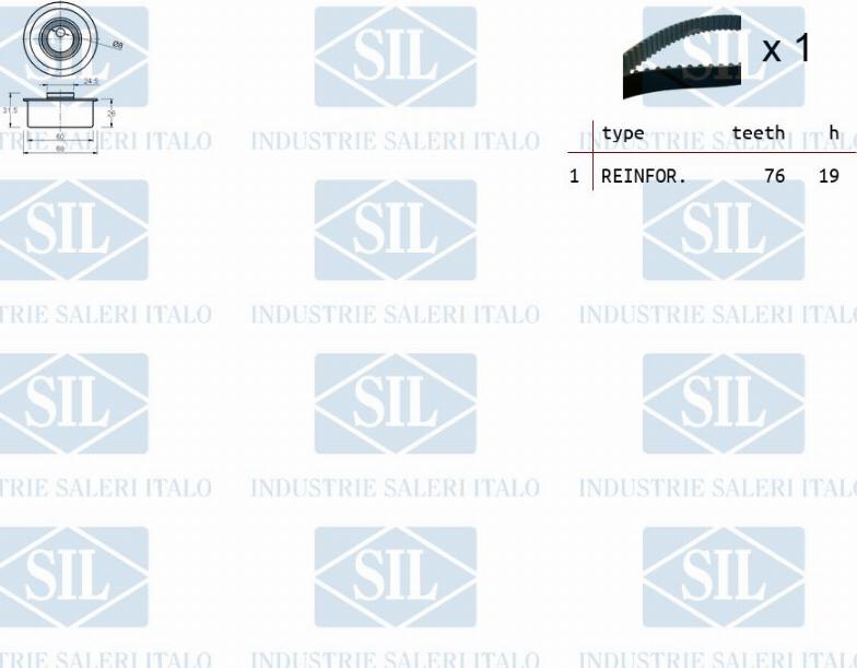 Saleri SIL TK1173 - Timing Belt Set autospares.lv