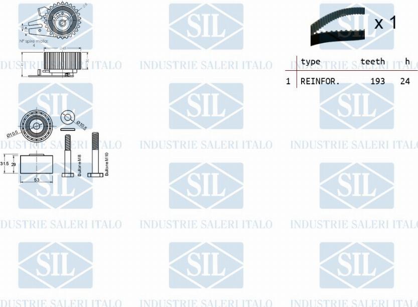 Saleri SIL TK1356 - Timing Belt Set autospares.lv