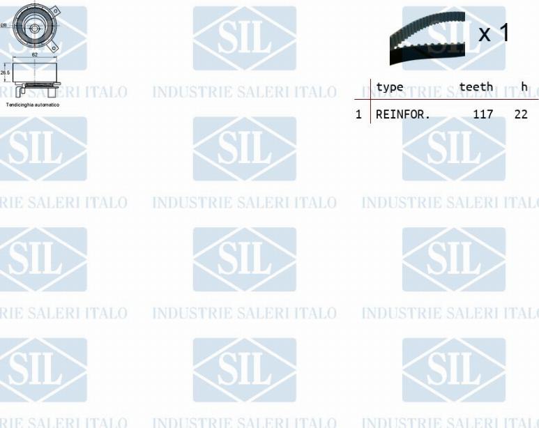 Saleri SIL TK1304 - Timing Belt Set autospares.lv