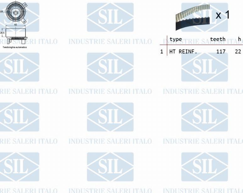 Saleri SIL TK1337 - Timing Belt Set autospares.lv