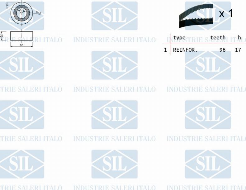 Saleri SIL TK1325 - Timing Belt Set autospares.lv