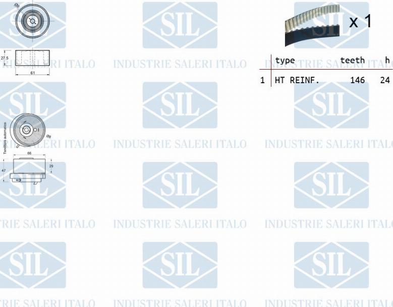 Saleri SIL TK1320 - Timing Belt Set autospares.lv