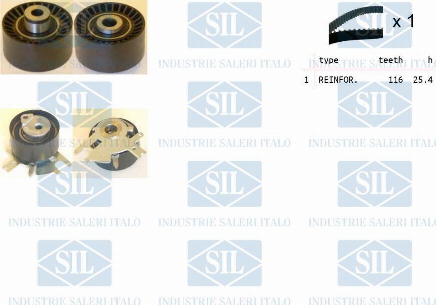 Saleri SIL TK1296 - Timing Belt Set autospares.lv