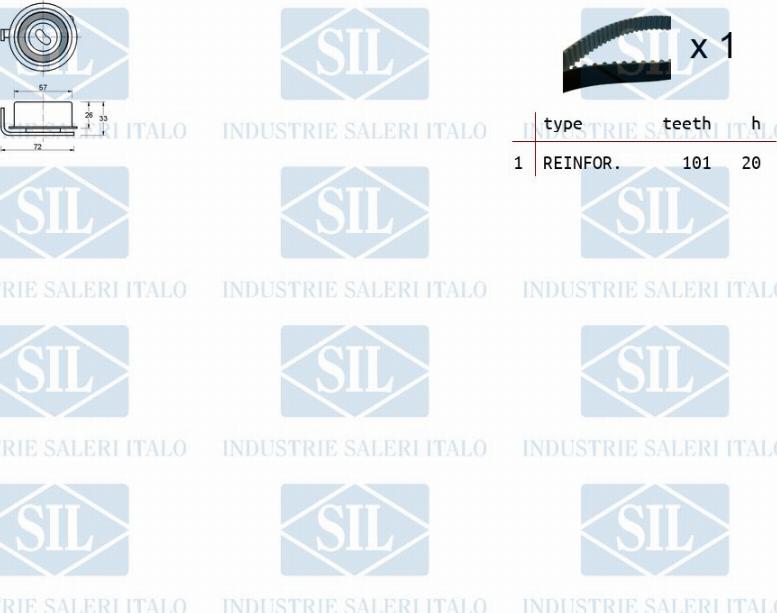 Saleri SIL TK1263 - Timing Belt Set autospares.lv