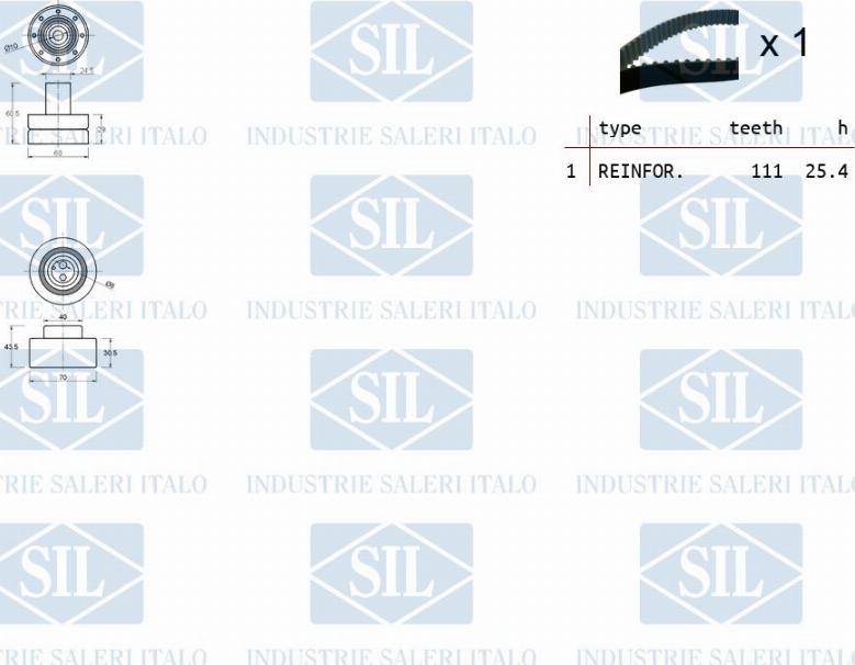 Saleri SIL TK1207 - Timing Belt Set autospares.lv