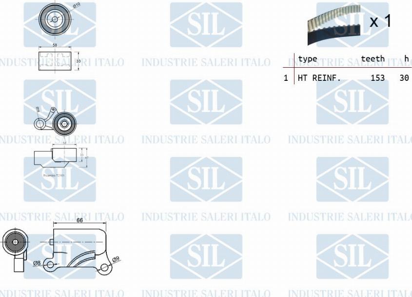 Saleri SIL TK1289 - Timing Belt Set autospares.lv