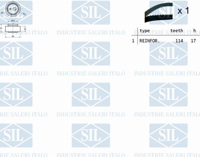 Saleri SIL TK1224 - Timing Belt Set autospares.lv