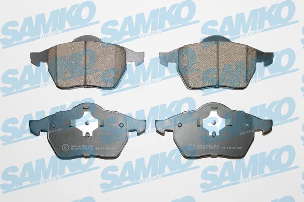 Samko 5SP612 - Brake Pad Set, disc brake autospares.lv