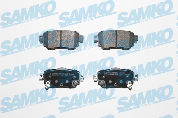 Samko 5SP1992 - Brake Pad Set, disc brake autospares.lv