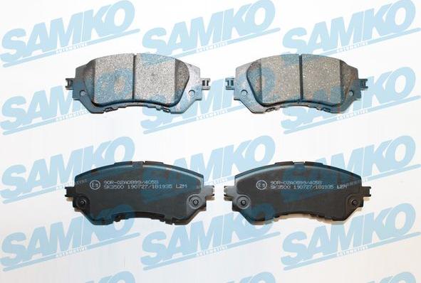 Samko 5SP1935 - Brake Pad Set, disc brake autospares.lv