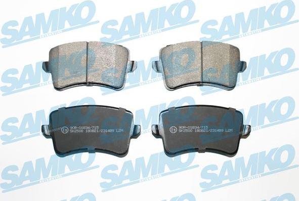 Samko 5SP1489 - Brake Pad Set, disc brake autospares.lv