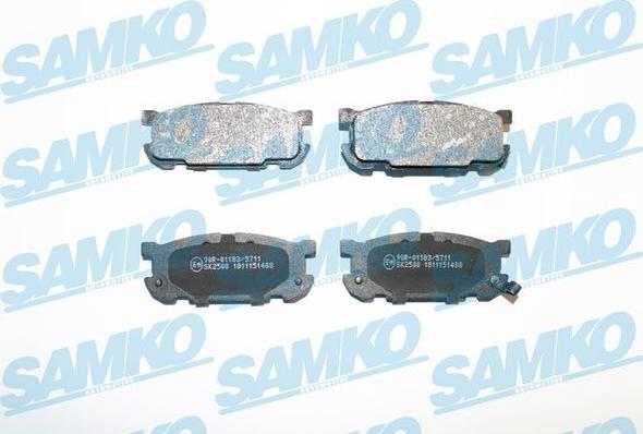 Samko 5SP1488 - Brake Pad Set, disc brake autospares.lv