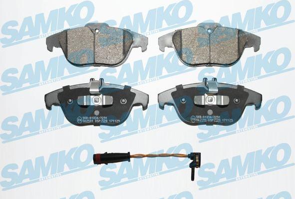 Samko 5SP1528A - Brake Pad Set, disc brake autospares.lv