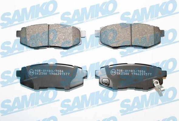 Samko 5SP1577 - Brake Pad Set, disc brake autospares.lv