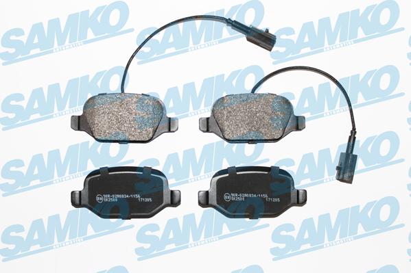 Samko 5SP1661 - Brake Pad Set, disc brake autospares.lv