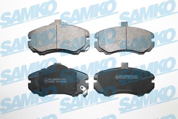 Samko 5SP1609 - Brake Pad Set, disc brake autospares.lv