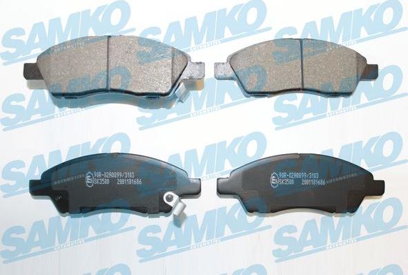 Samko 5SP1686 - Brake Pad Set, disc brake autospares.lv