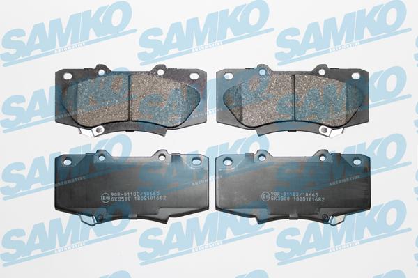 Samko 5SP1682 - Brake Pad Set, disc brake autospares.lv