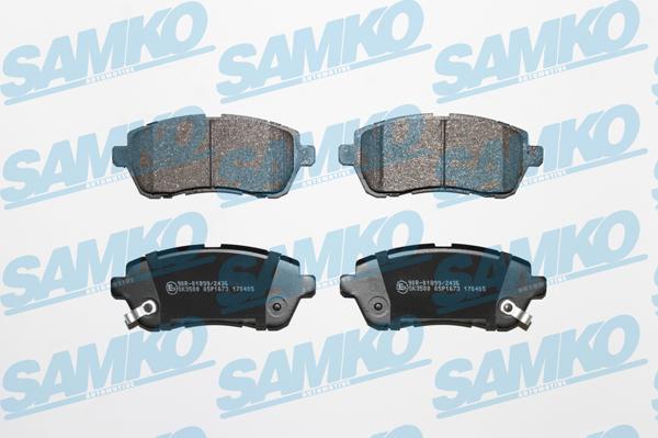 Samko 5SP1673 - Brake Pad Set, disc brake autospares.lv