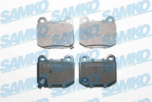 Samko 5SP1056 - Brake Pad Set, disc brake autospares.lv