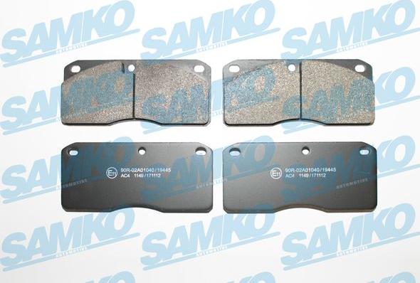 Samko 5SP1149 - Brake Pad Set, disc brake autospares.lv