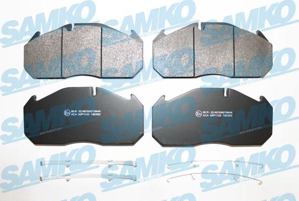 Samko 5SP1152 - Brake Pad Set, disc brake autospares.lv