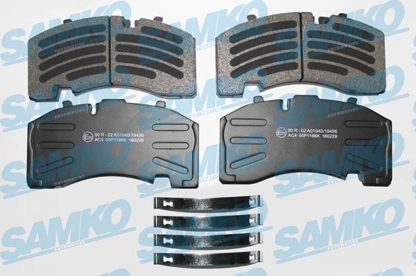 Samko 5SP1186 - Brake Pad Set, disc brake autospares.lv