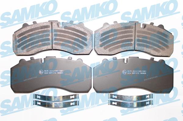 Samko 5SP1173 - Brake Pad Set, disc brake autospares.lv