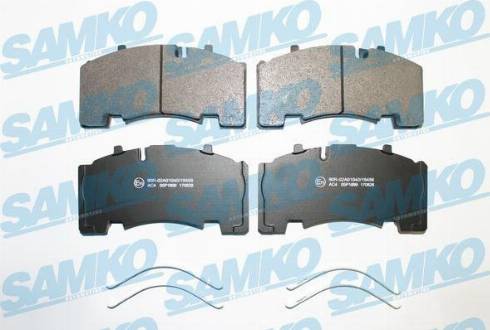 Samko 5SP1899 - Brake Pad Set, disc brake autospares.lv