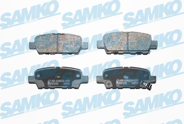 Samko 5SP1862 - Brake Pad Set, disc brake autospares.lv