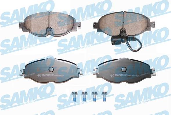 Samko 5SP1834 - Brake Pad Set, disc brake autospares.lv