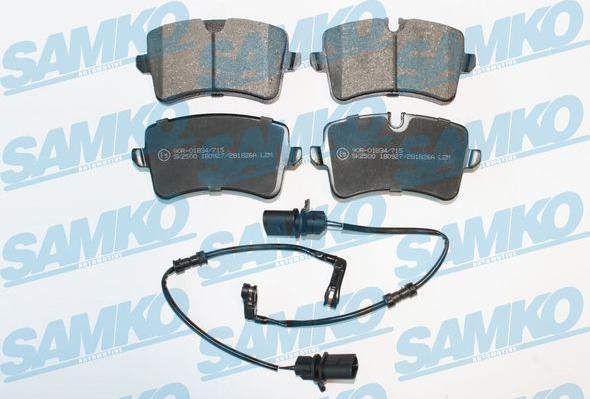 Samko 5SP1826A - Brake Pad Set, disc brake autospares.lv