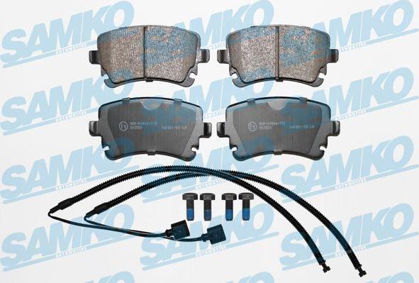 Samko 5SP1398A - Brake Pad Set, disc brake autospares.lv