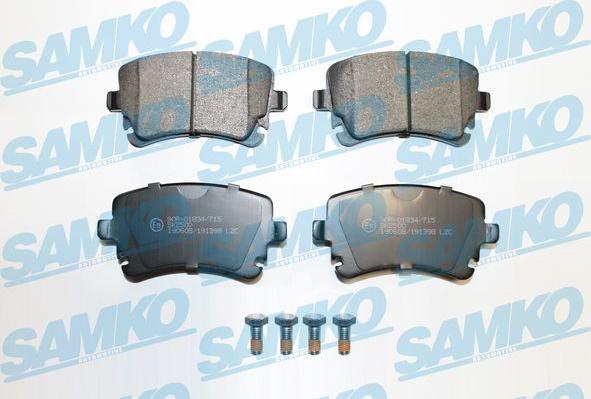 Samko 5SP1398 - Brake Pad Set, disc brake autospares.lv