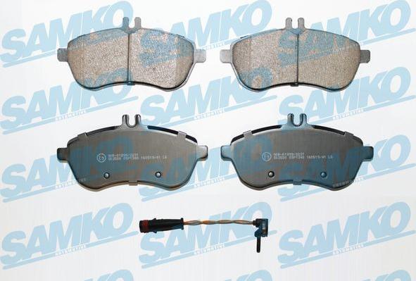 Samko 5SP1340A - Brake Pad Set, disc brake autospares.lv