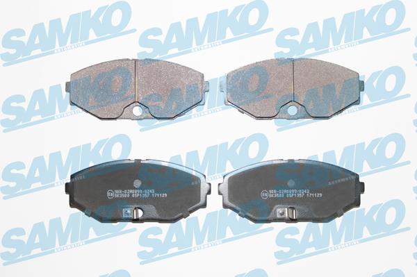 Samko 5SP1357 - Brake Pad Set, disc brake autospares.lv