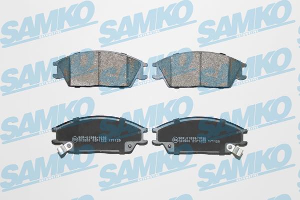 Samko 5SP1222 - Brake Pad Set, disc brake autospares.lv