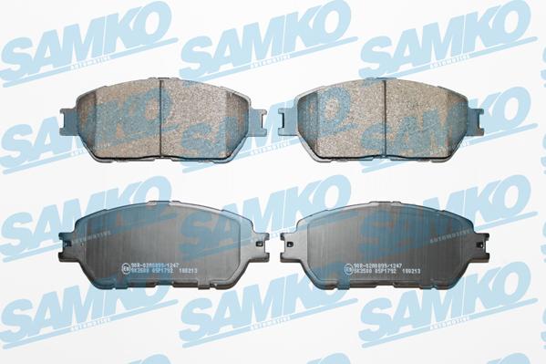 Samko 5SP1792 - Brake Pad Set, disc brake autospares.lv