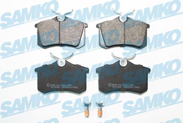 Samko 5SP1788 - Brake Pad Set, disc brake autospares.lv