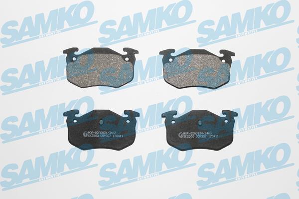 Samko 5SP307 - Brake Pad Set, disc brake autospares.lv