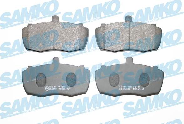 Samko 5SP261 - Brake Pad Set, disc brake autospares.lv