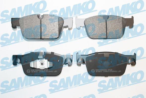 Samko 5SP2043 - Brake Pad Set, disc brake autospares.lv