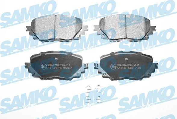 Samko 5SP2002 - Brake Pad Set, disc brake autospares.lv