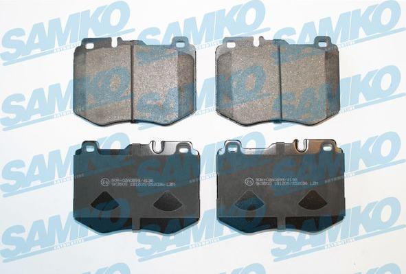 Samko 5SP2036 - Brake Pad Set, disc brake autospares.lv
