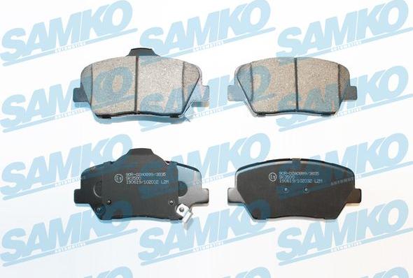 Samko 5SP2032 - Brake Pad Set, disc brake autospares.lv