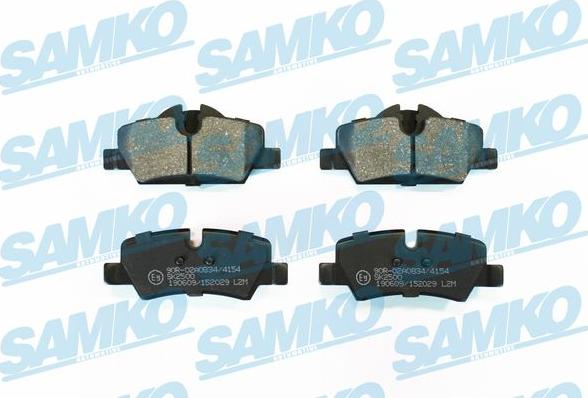 Samko 5SP2029 - Brake Pad Set, disc brake autospares.lv